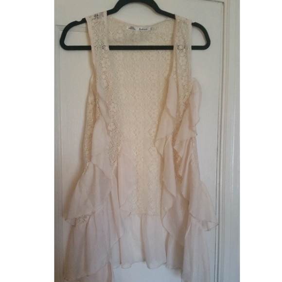 NEW Vest Ivory Lace Solitaire Cream Jacket NWOT - Picture 1 of 4
